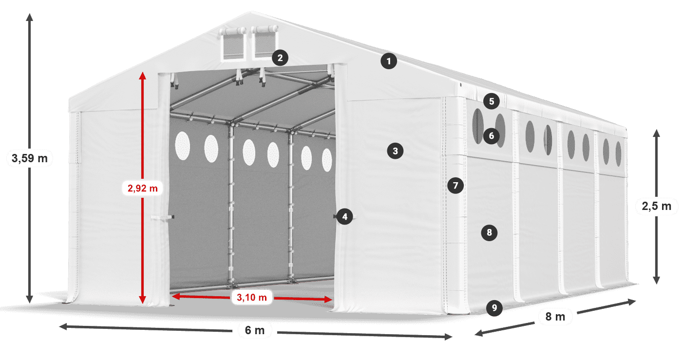 MMSO 580 PVC légende 2,5m