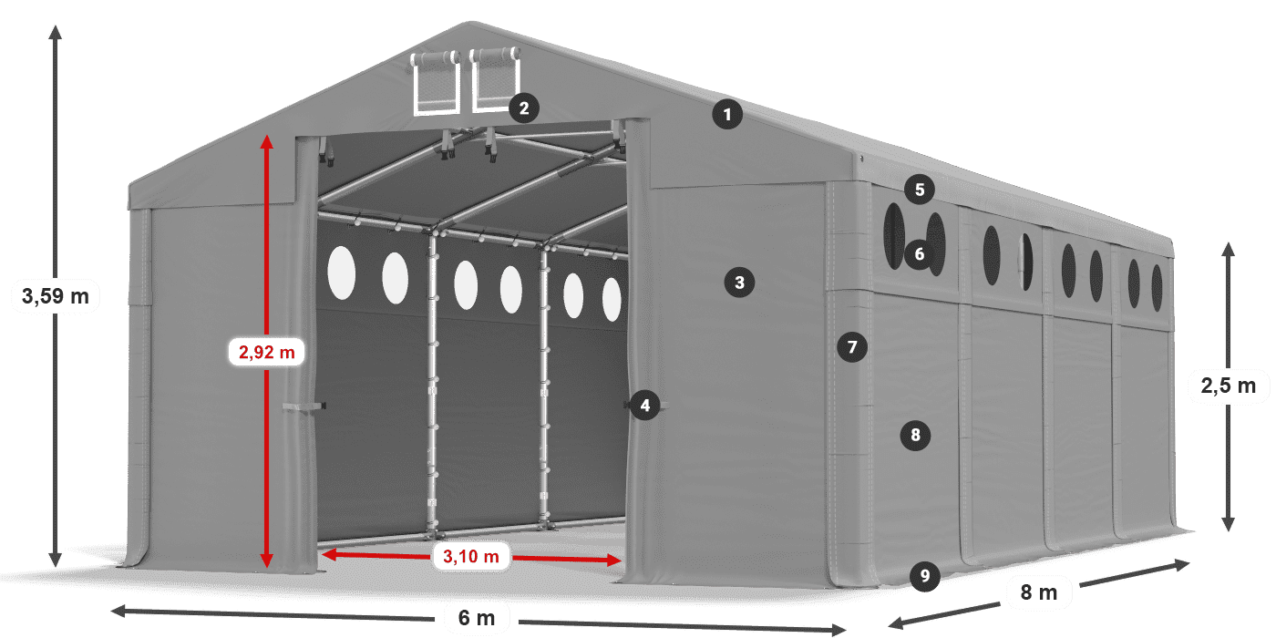 MMSO 580 PVC légende 2,5m