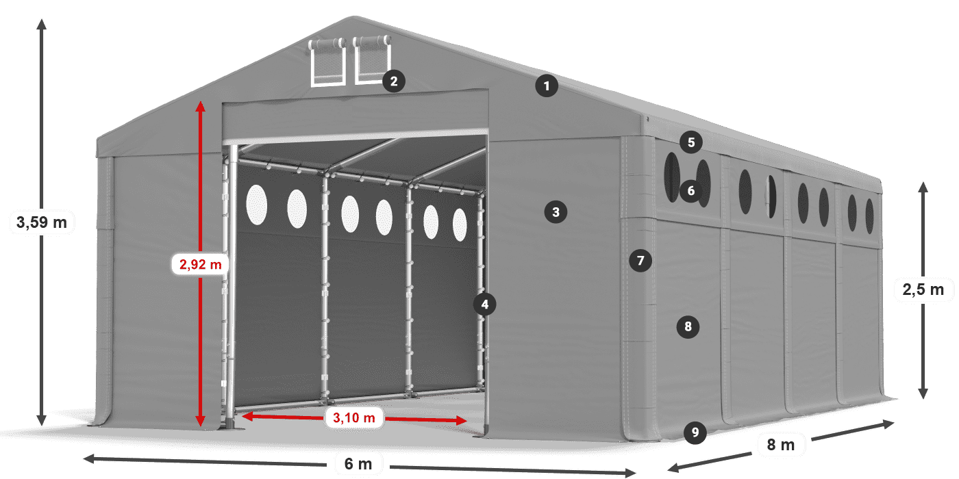 MMSO 580 PVC légende 2,5m