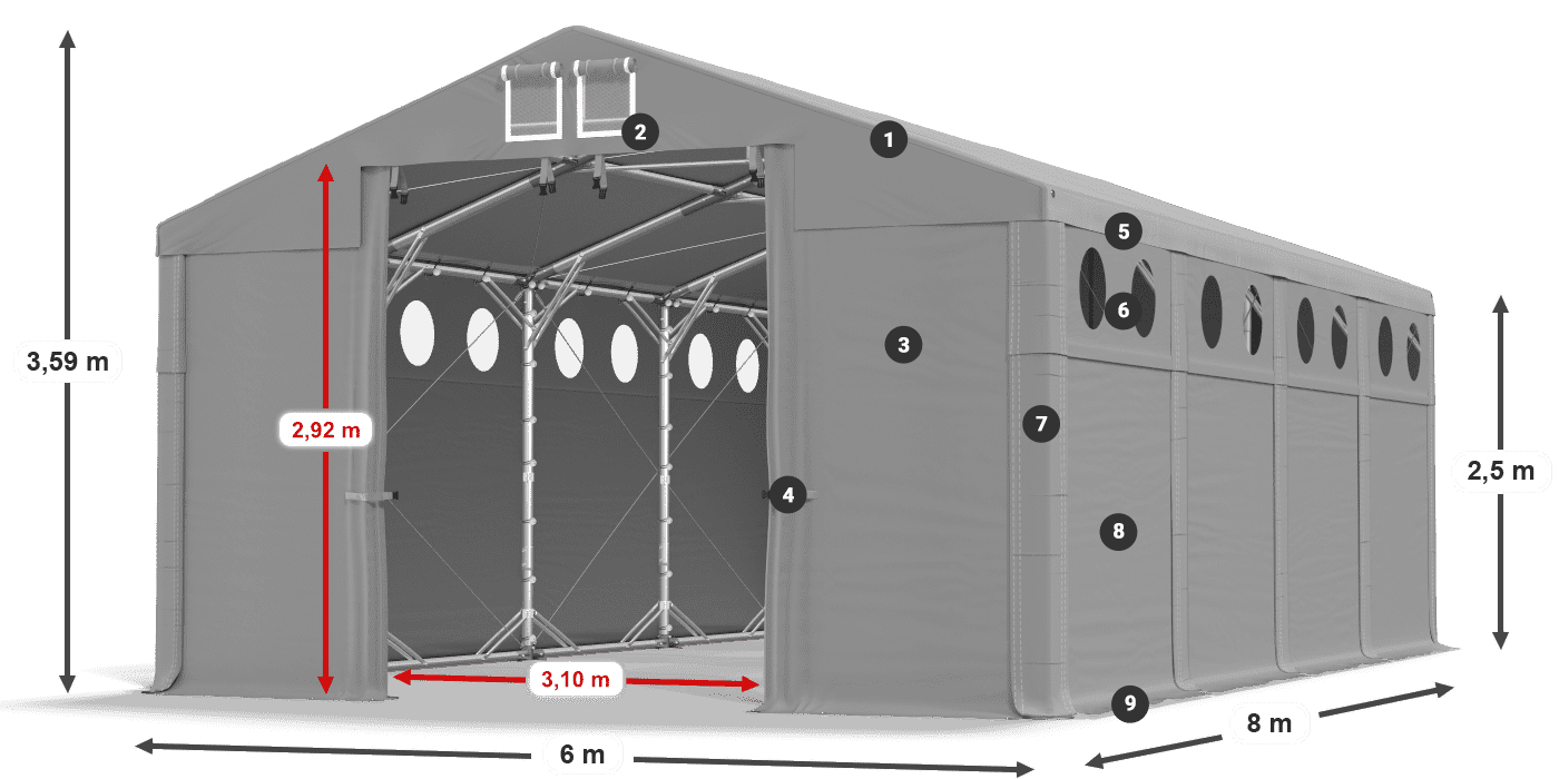MSDO 560 PVC légende 2,5m