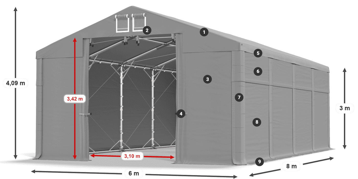 MMS 580 PVC légende 3m