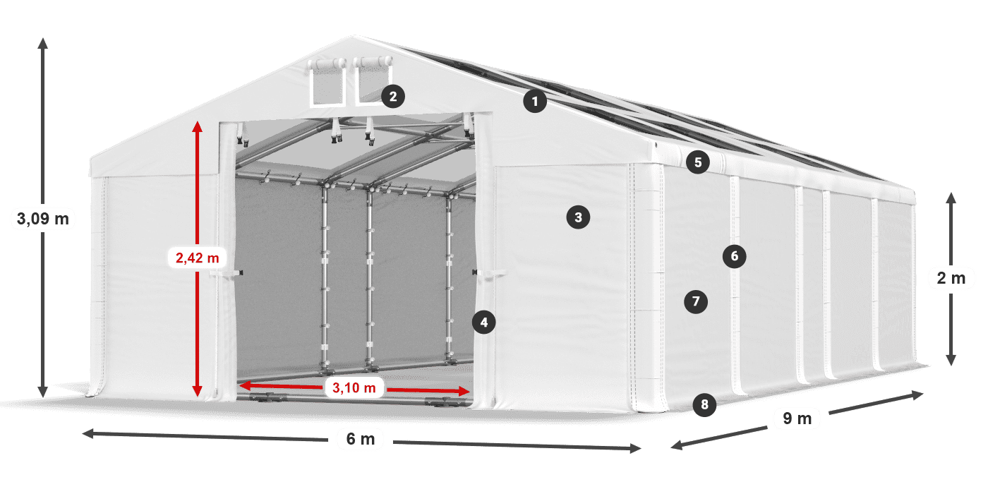 MMST 580 PVC légende 2m
