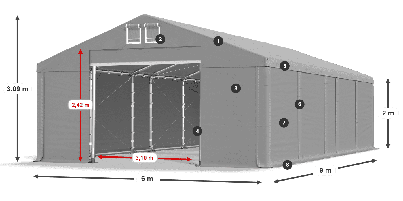 MMS 580 PVC légende 2m