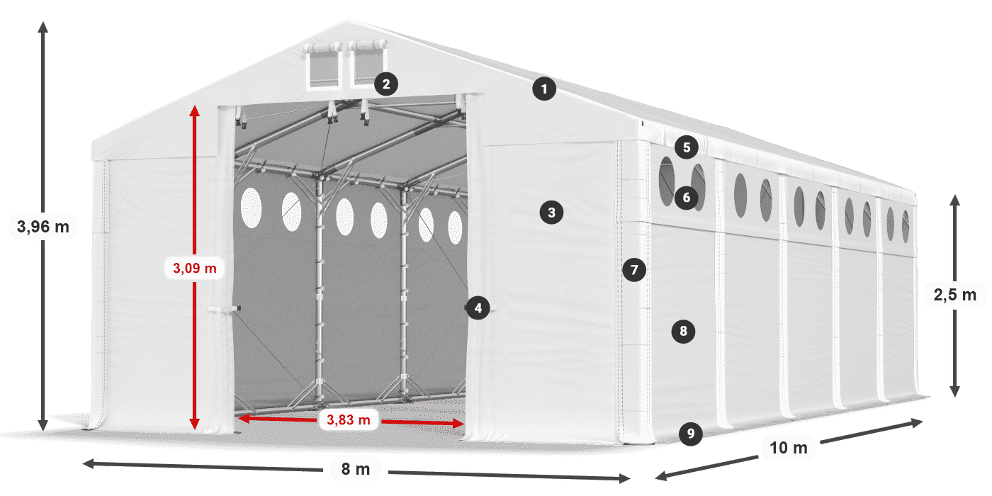 MMSO 580 PVC légende 2,5m