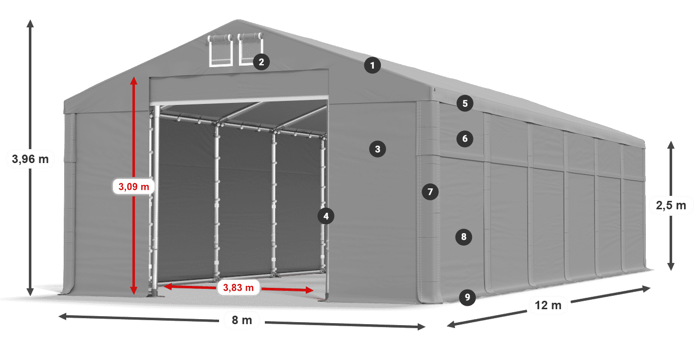 MMS 580 PVC légende 2,5m