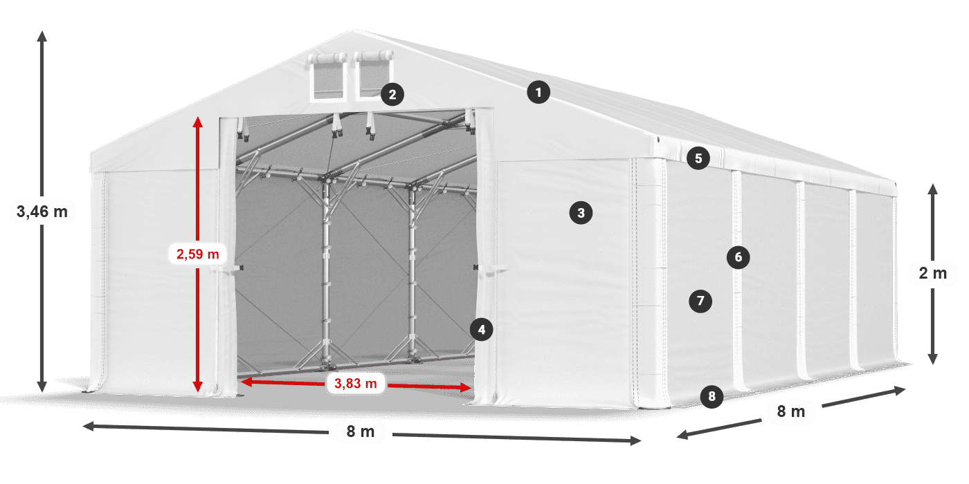 MMS 580 PVC légende 2m