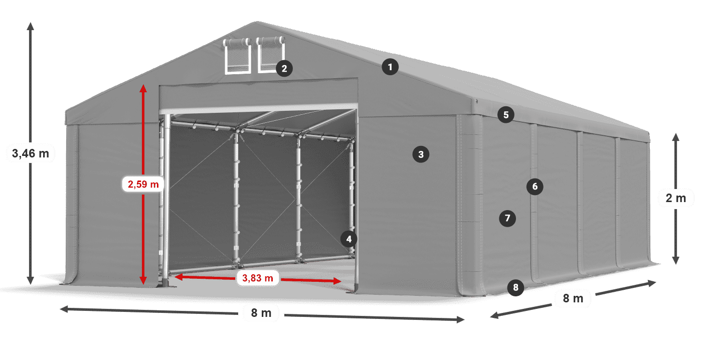 MMS 580 PVC légende 2m