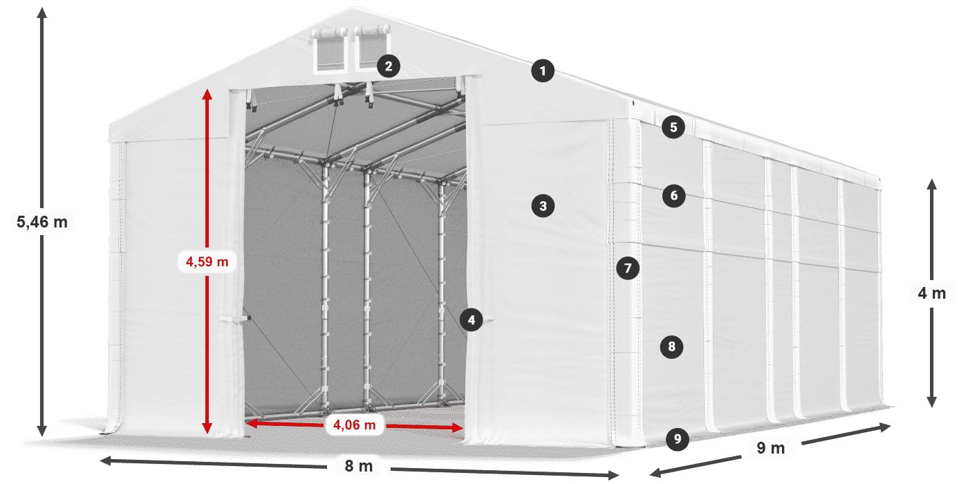 MMS 580 PVC légende 4m