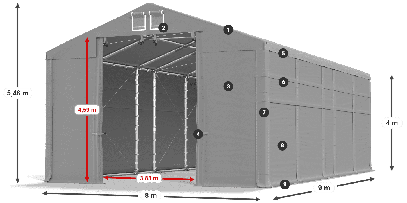 MMS 580 PVC légende 4m