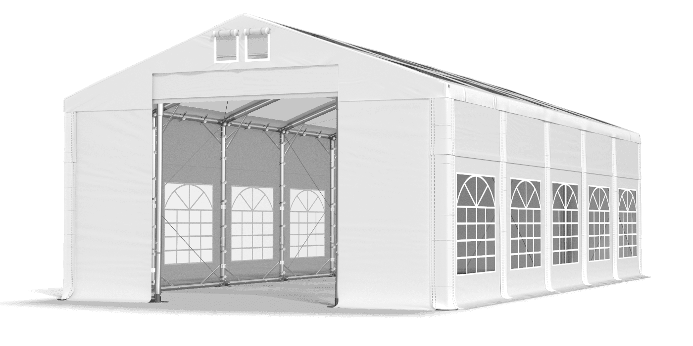 Porte de la tente ouverte