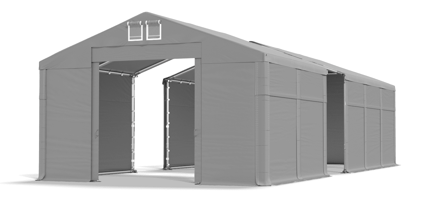 Porte de la tente ouverte