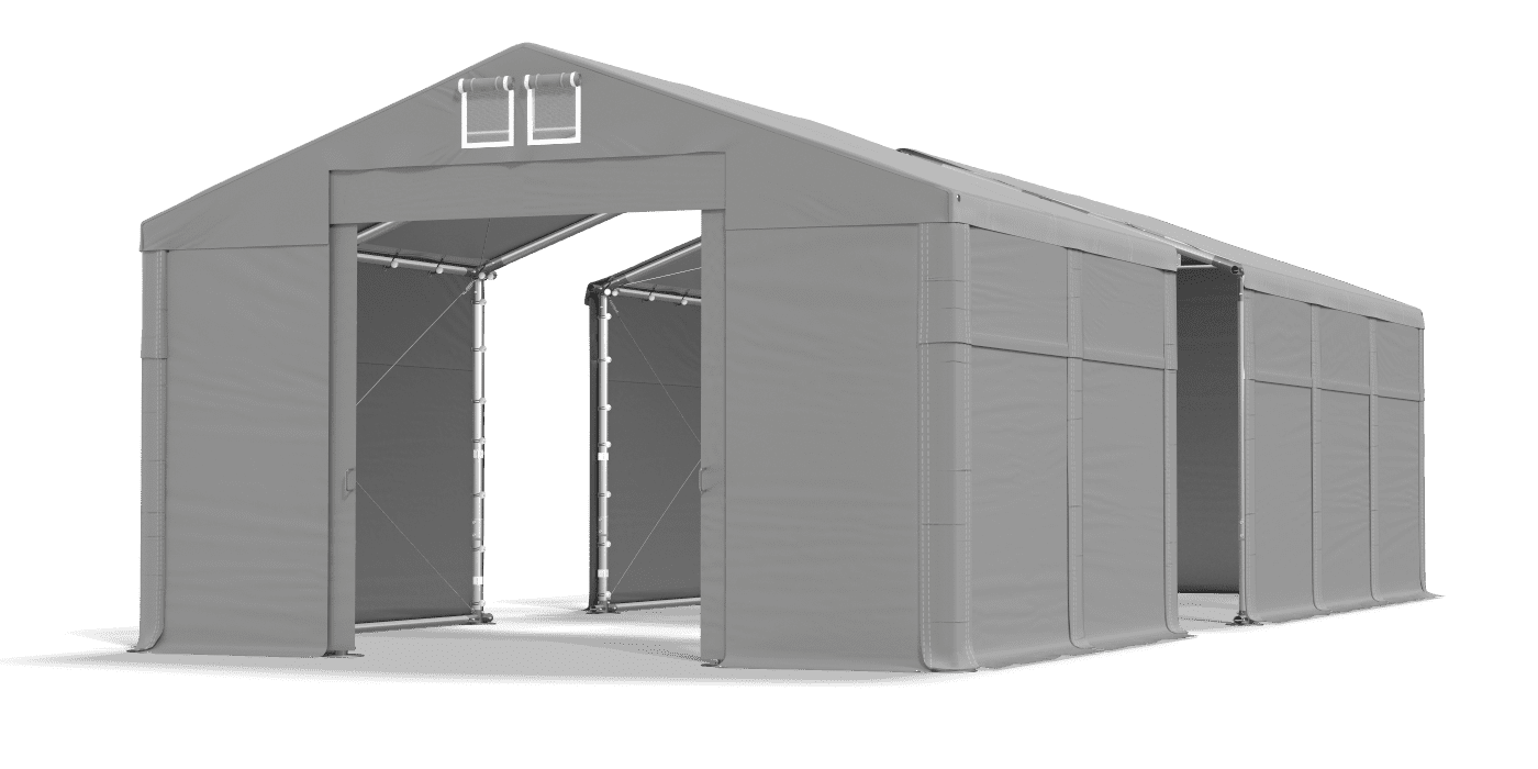 Porte de la tente ouverte