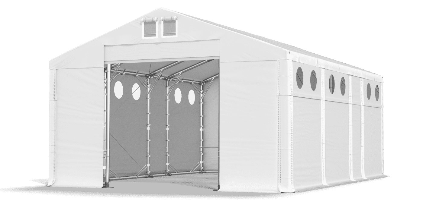 Porte de la tente ouverte