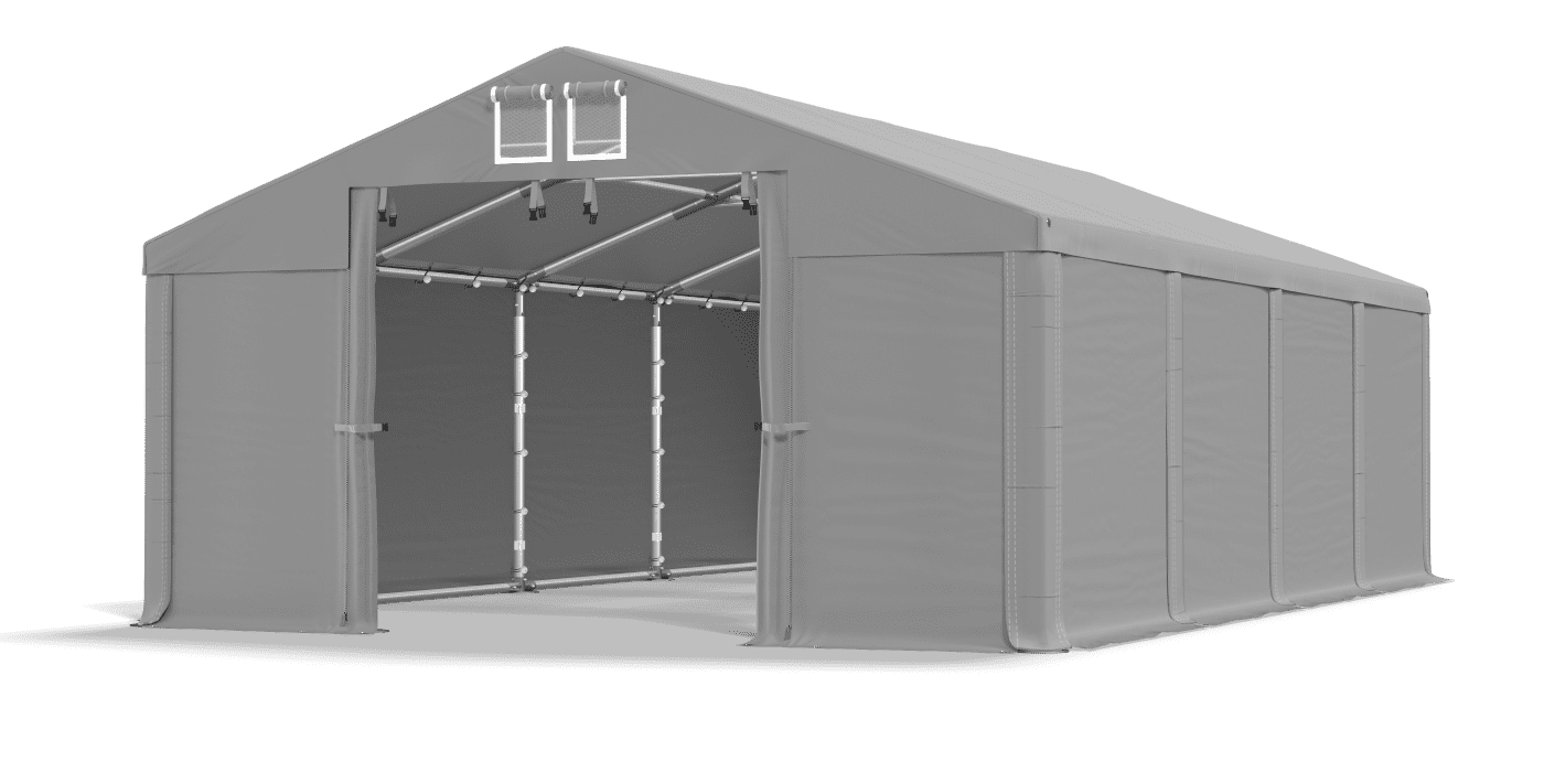 Porte de la tente ouverte