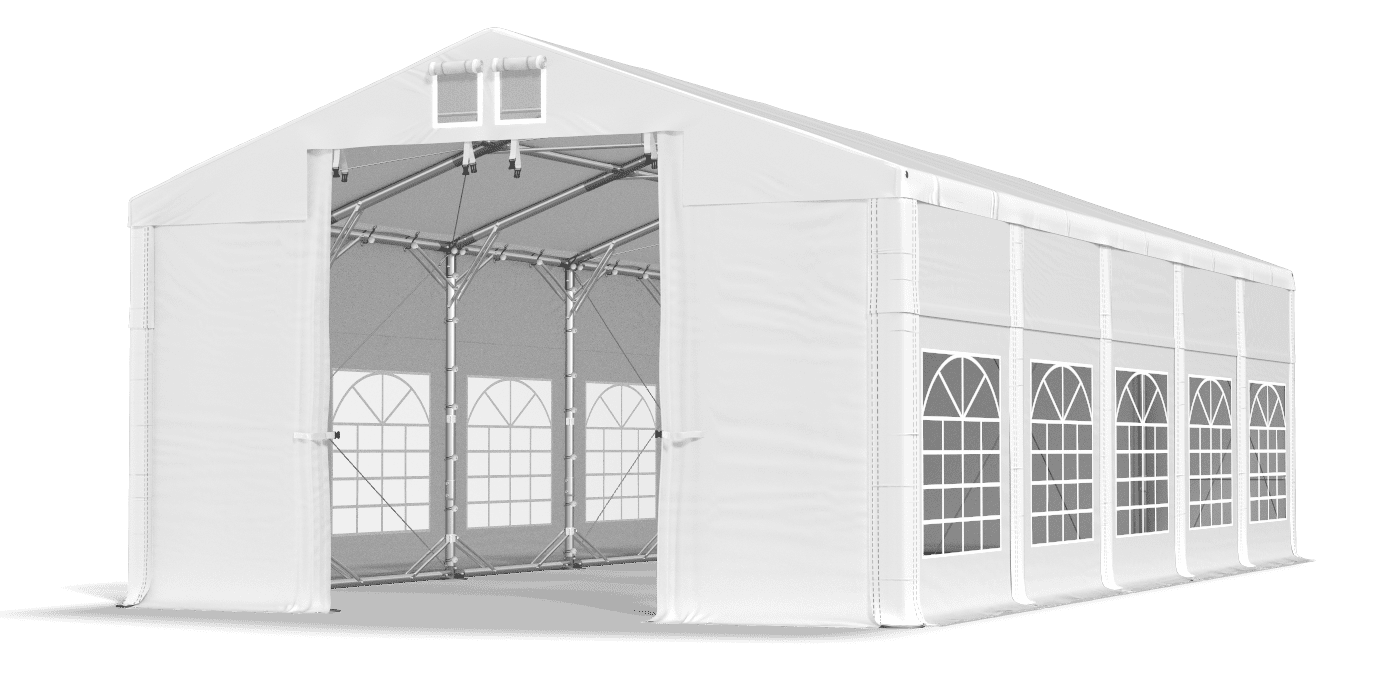 Porte de la tente ouverte