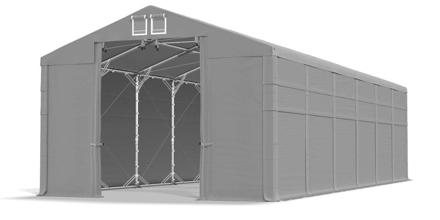 Porte de la tente ouverte