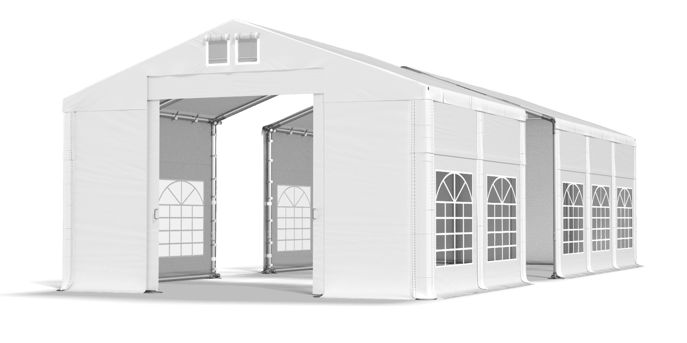 Porte de la tente ouverte