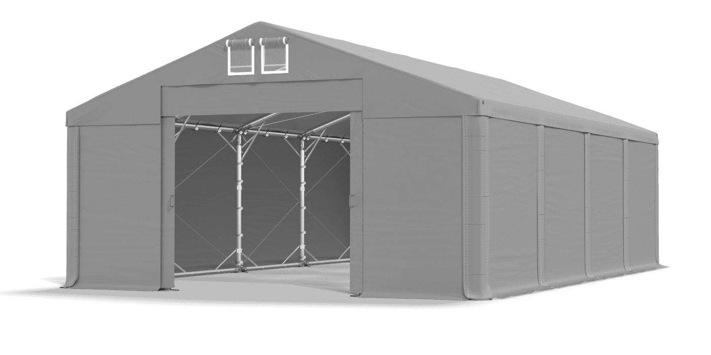 Porte de la tente ouverte