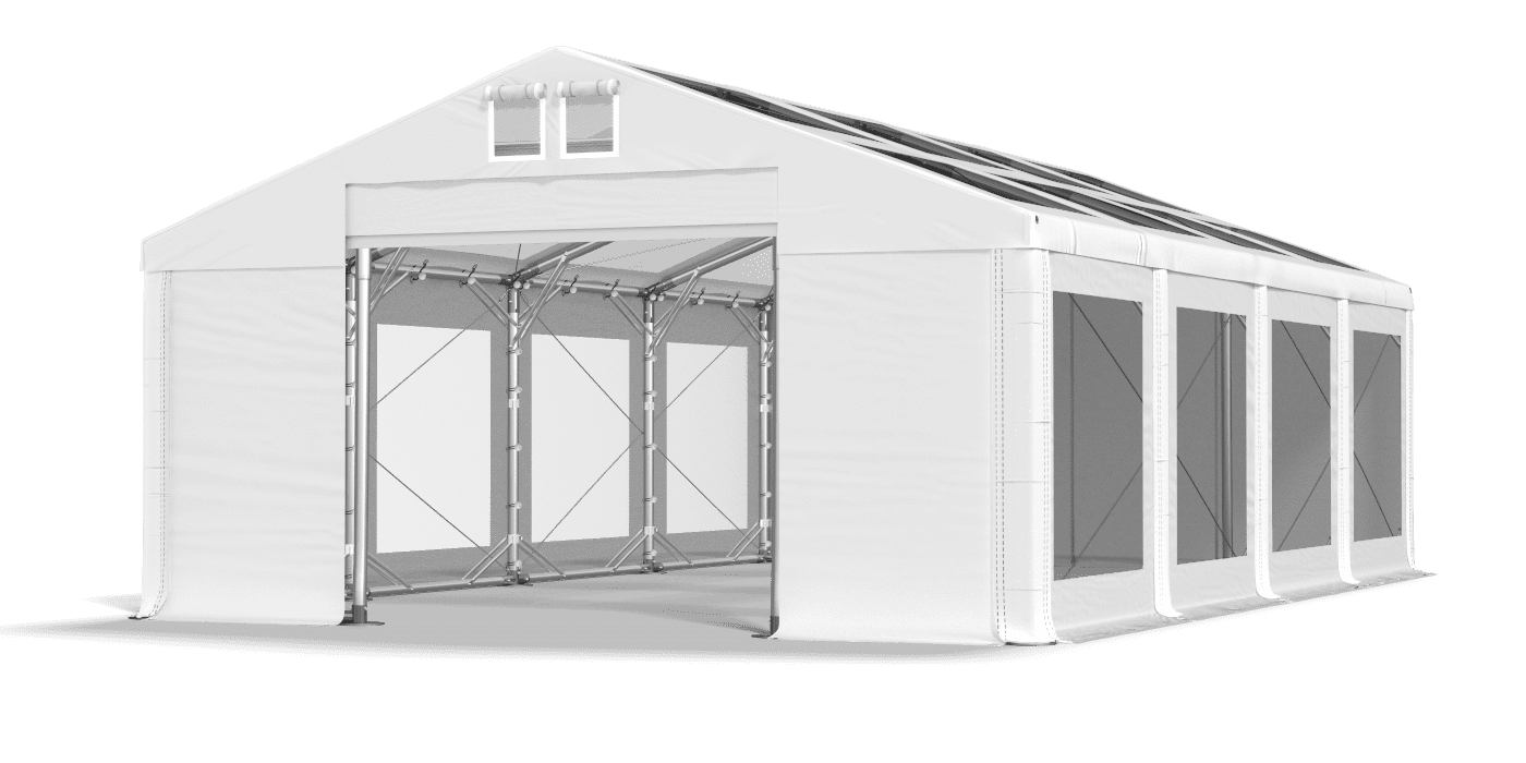 Porte de la tente ouverte