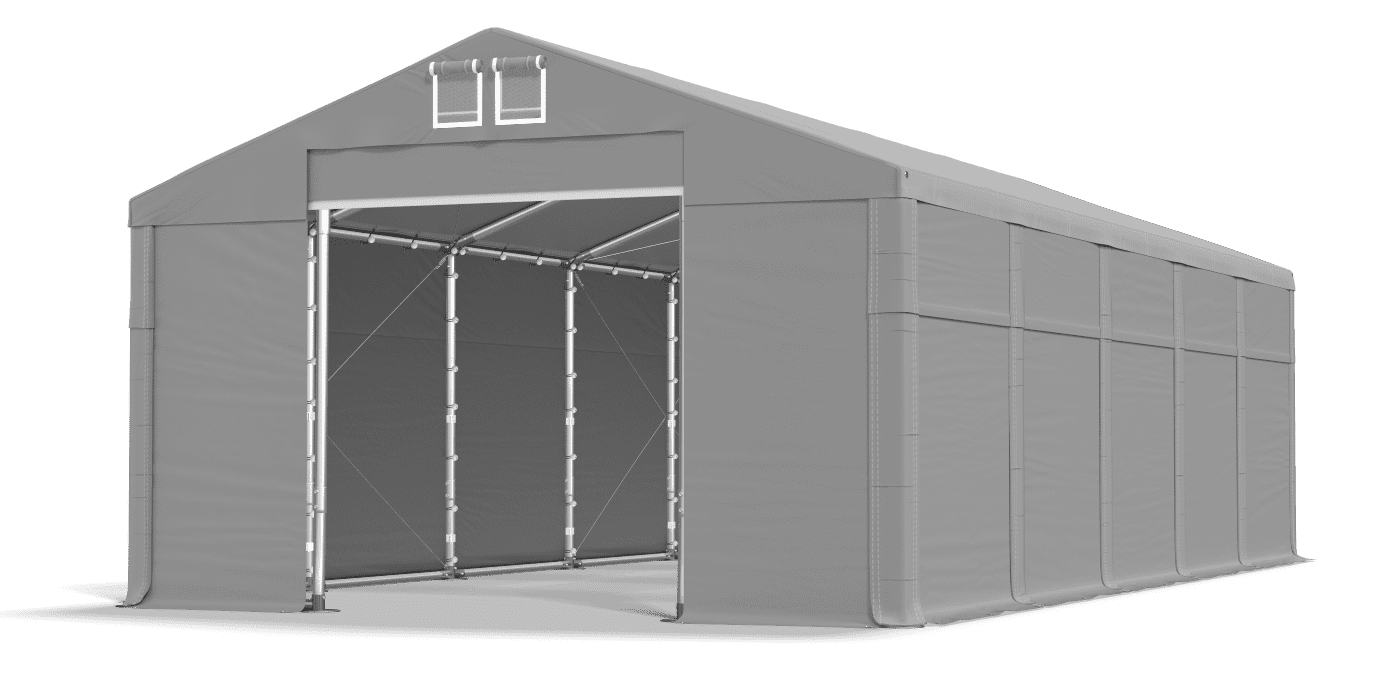 Porte de la tente ouverte