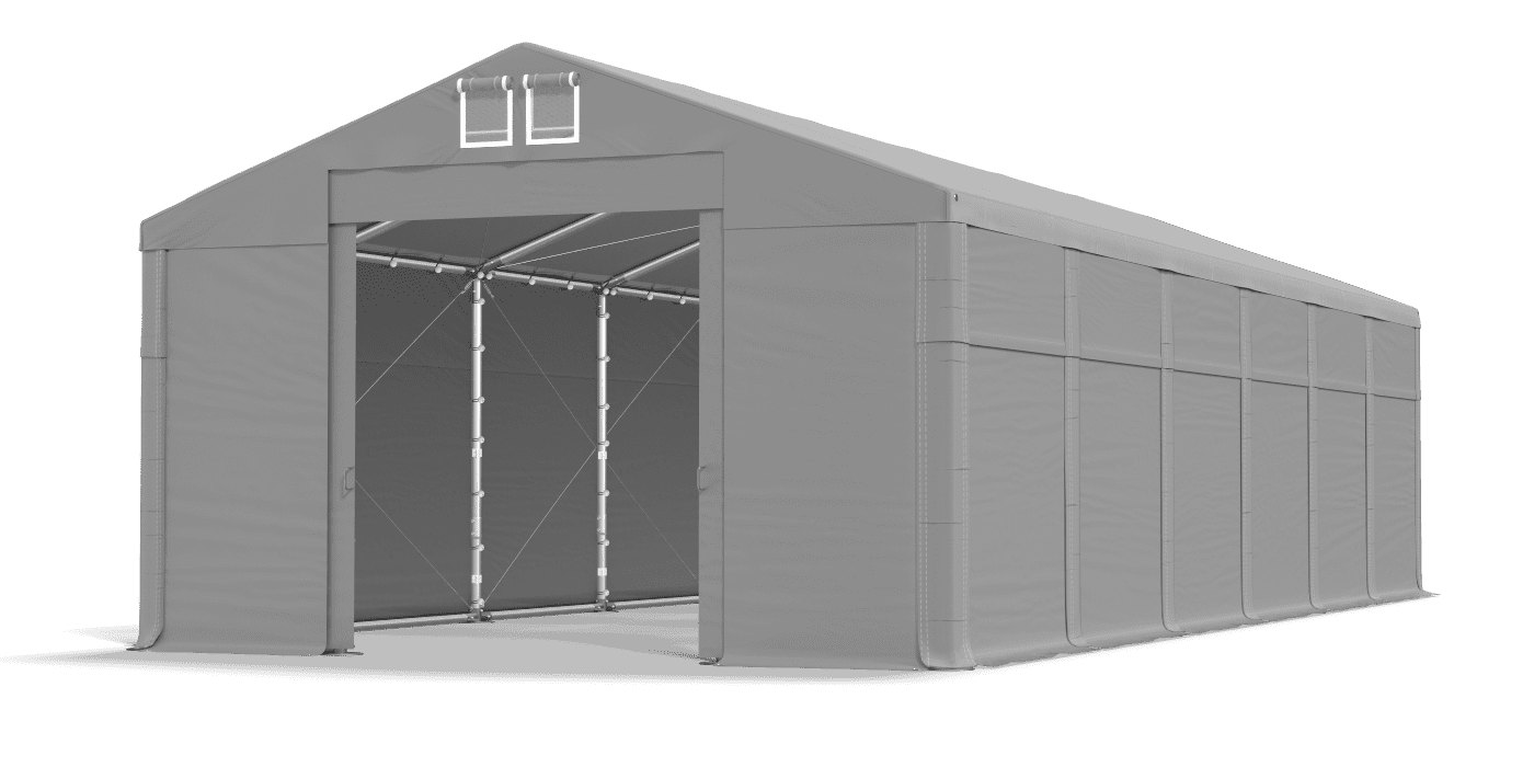 Porte de la tente ouverte