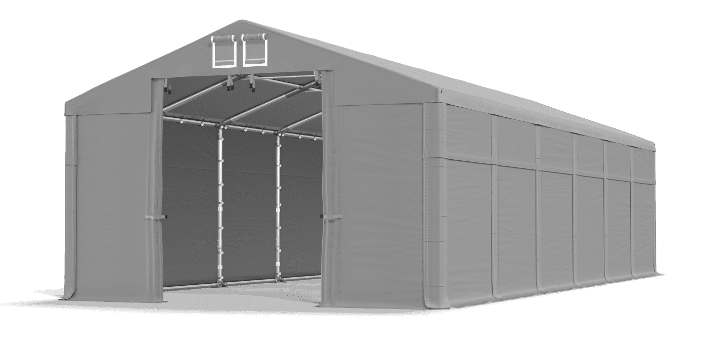 Porte de la tente ouverte